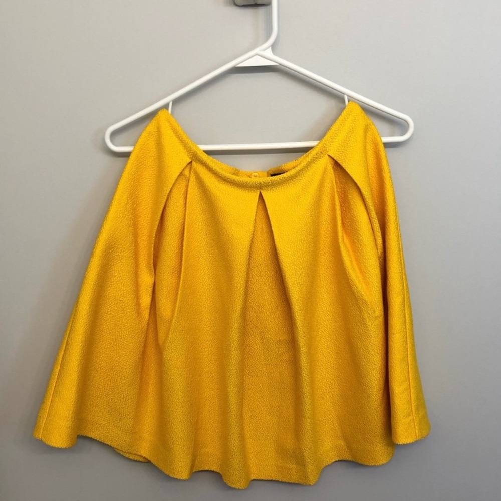 Pleated Yellow Skirt